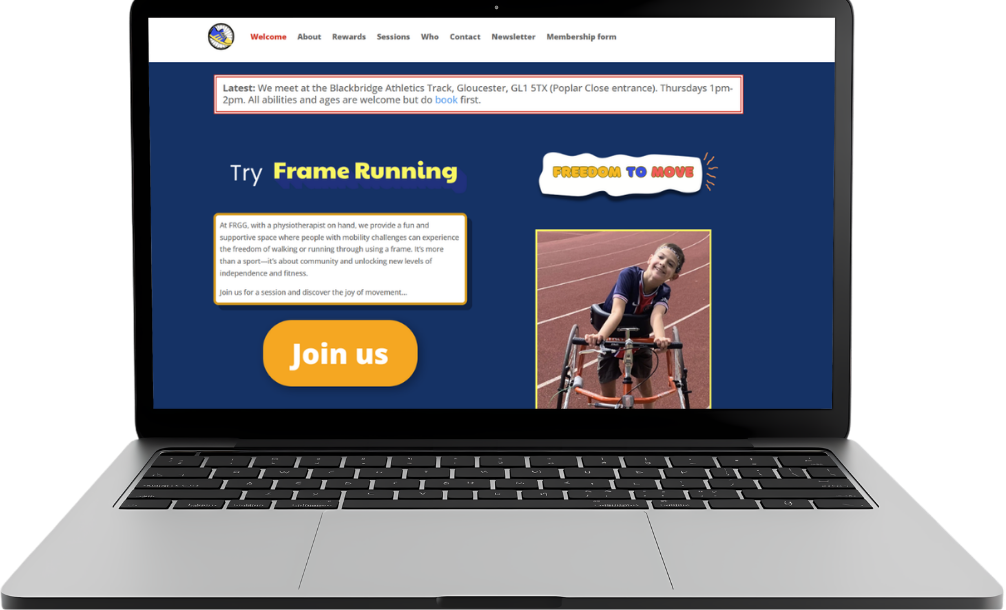homepage of frgg